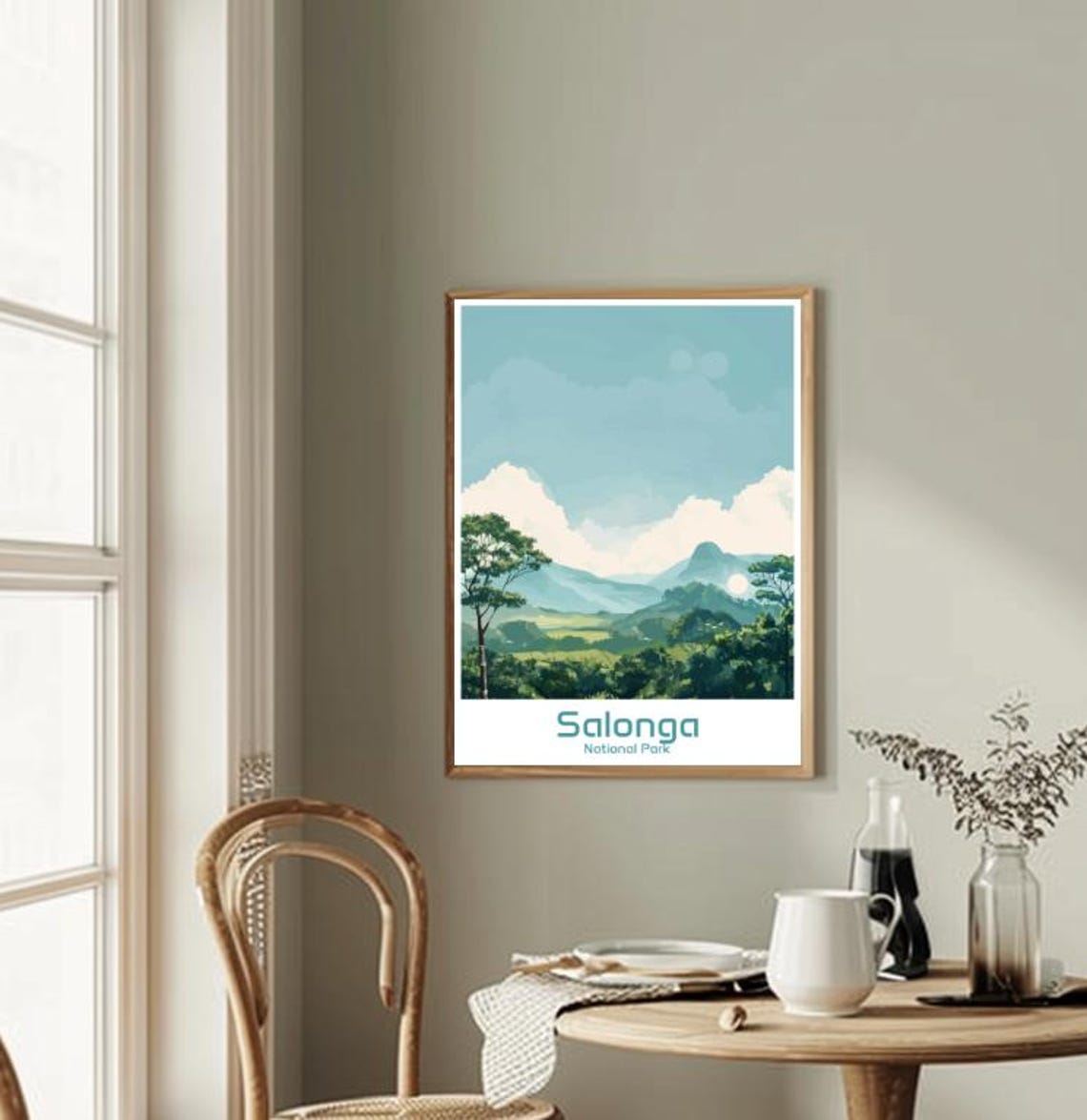 Salonga National Park Rainforest Mountain View Congo Art Poster - Image 2