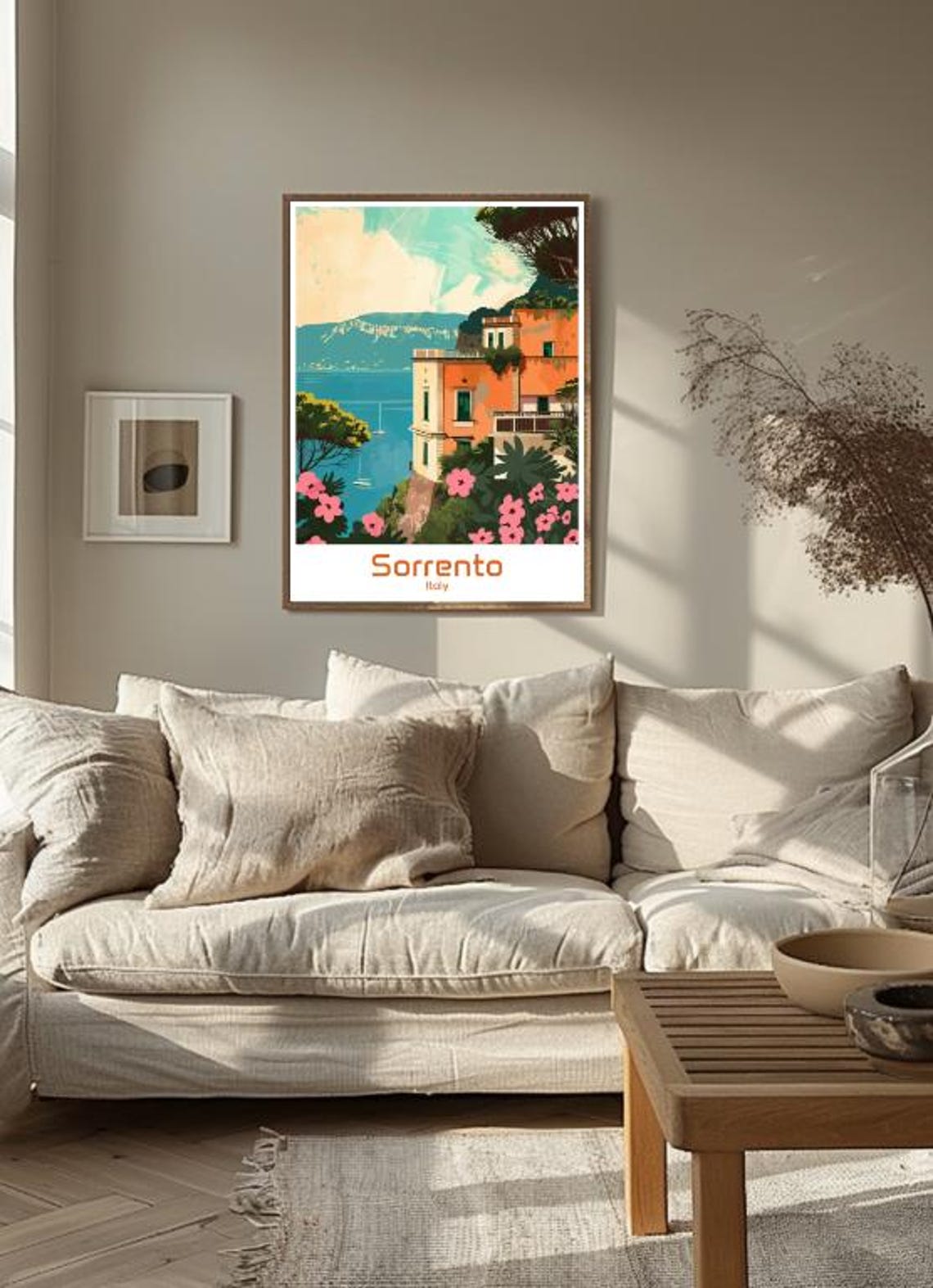 Sorrento Italy Amalfi Coast Cliffside Villa Retro Travel Poster - Image 3