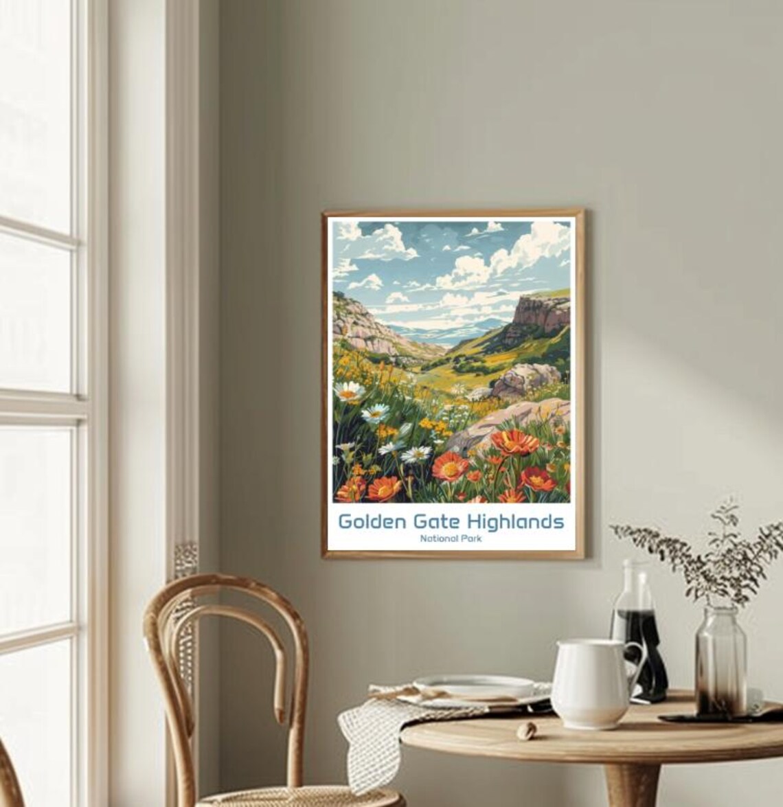 Golden Gate Highlands National Park Wildflower Valley Travel Poster - Image 2