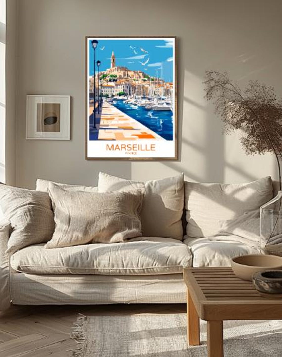 Marseille France Travel Poster Historic Port City Wall Art Old Port Print Mediterranean Seaside Decor French Architecture Artwork - Image 2