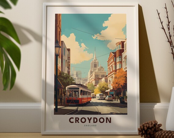 Croydon Wall Art Print Decor City Poster England Gift Housewarming Gifts