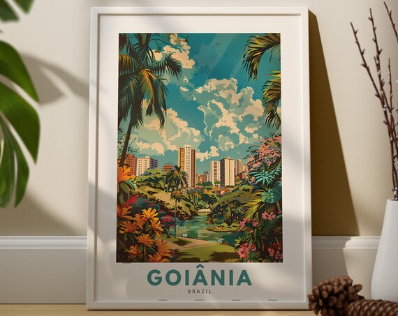 Gioania City Print Art Poster Brazil Wall Decor Hang Travel