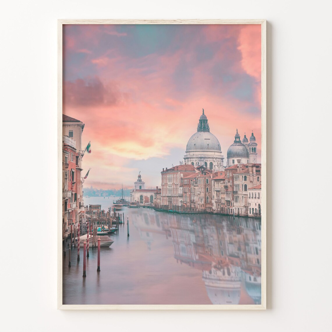 Venice Italy Grand Canal Santa Maria Della Salute Sunset Poster