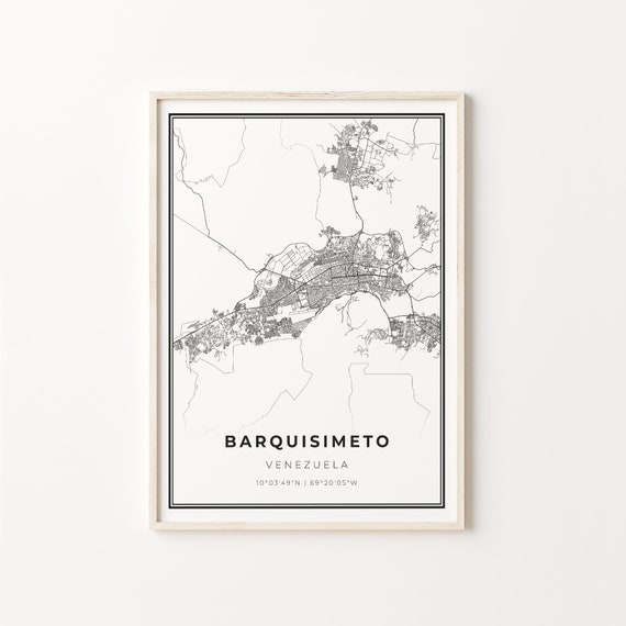Barquisimeto City Map Poster, Venezuela Travel Art