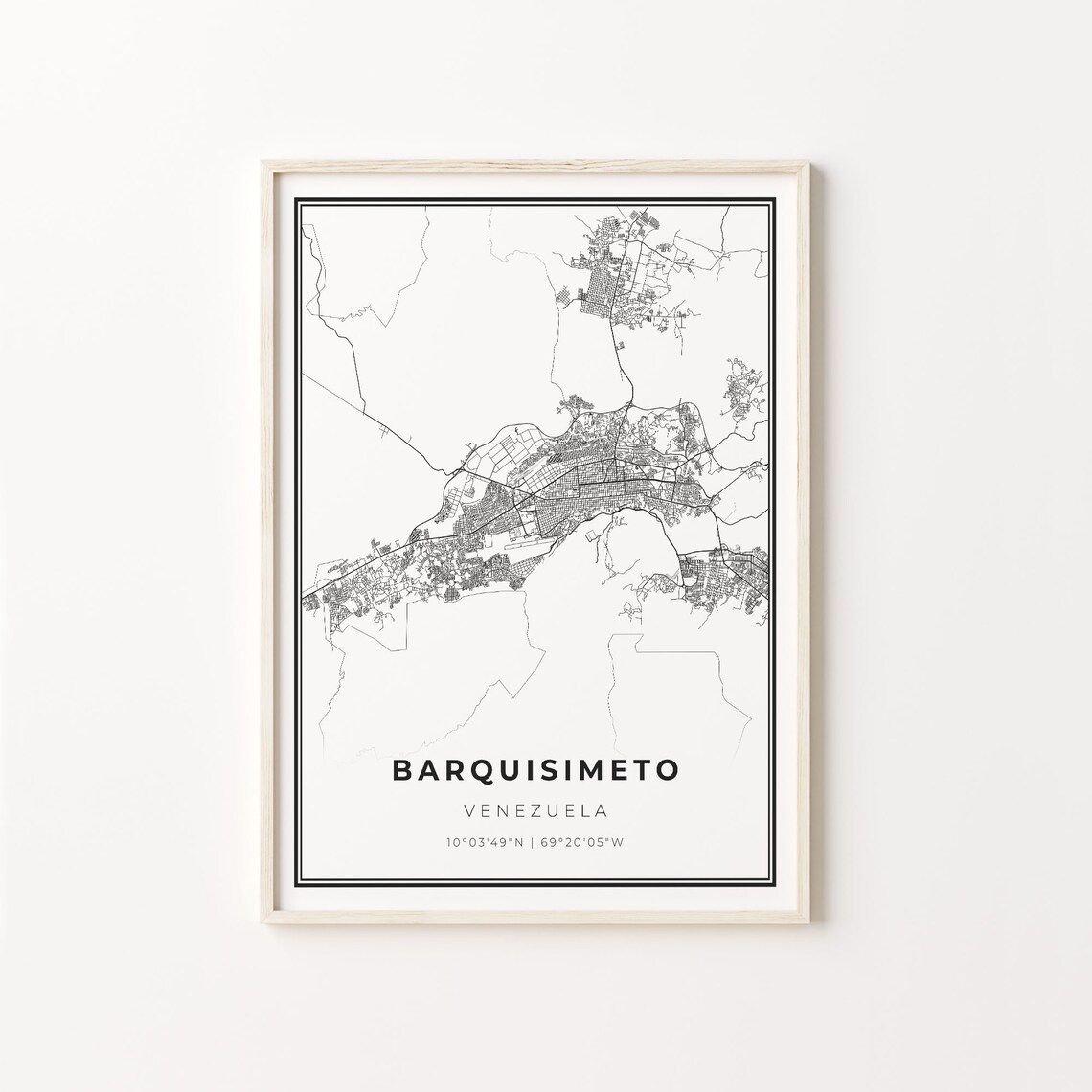 Barquisimeto City Map Poster, Venezuela Travel Art