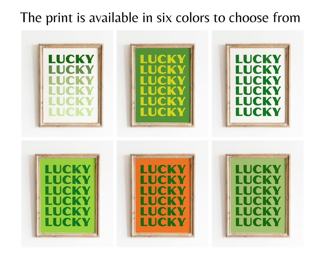 Lucky St. Patrick's Day Party Decor Wall Art Print - Image 3