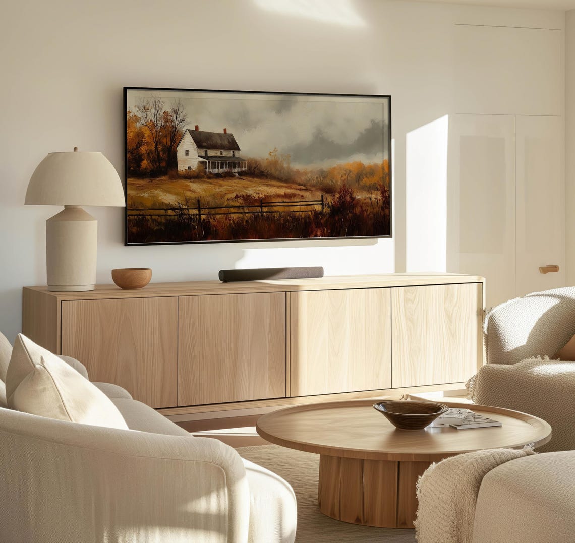 Frame Tv Rustic Farmhouse Art Art For Frame Tvs Plains Tv Art Rustic Countryside Tv Art Fall Art Paletta Prints - Image 3