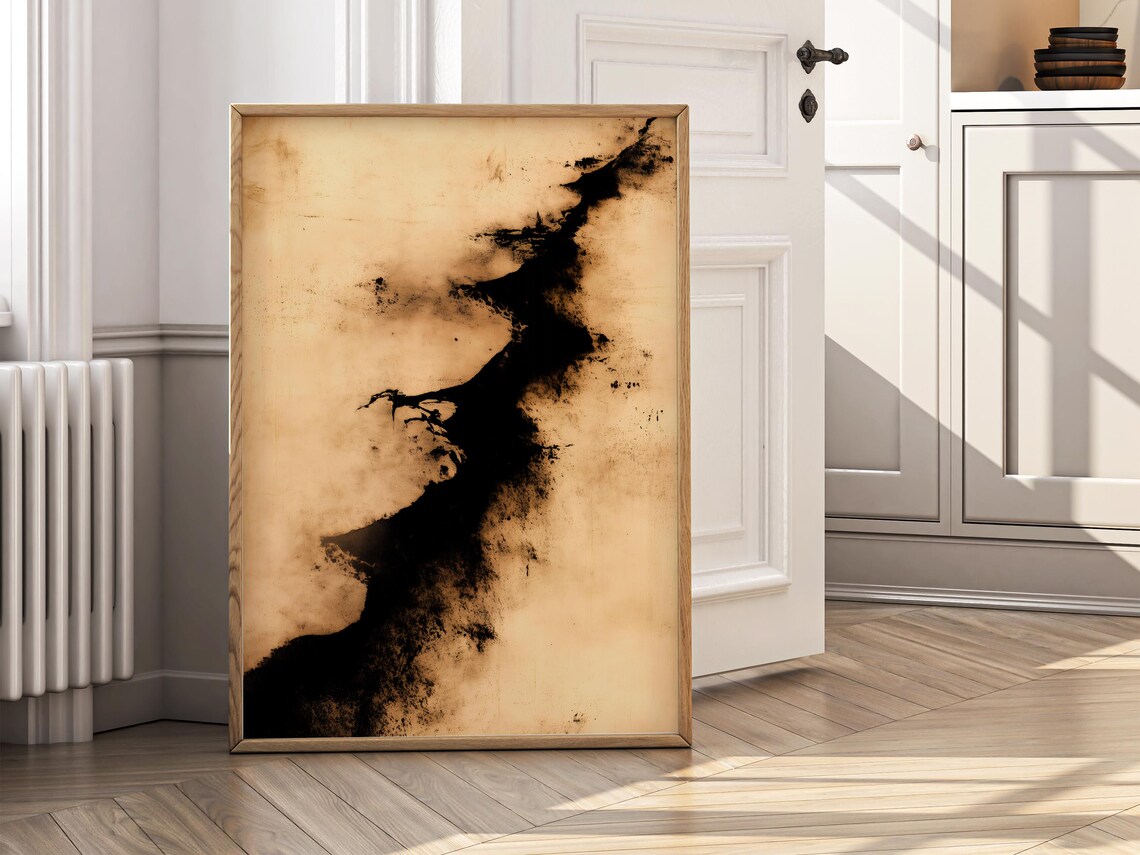 Wabi Sabi Abstract Organic Flow Art Print