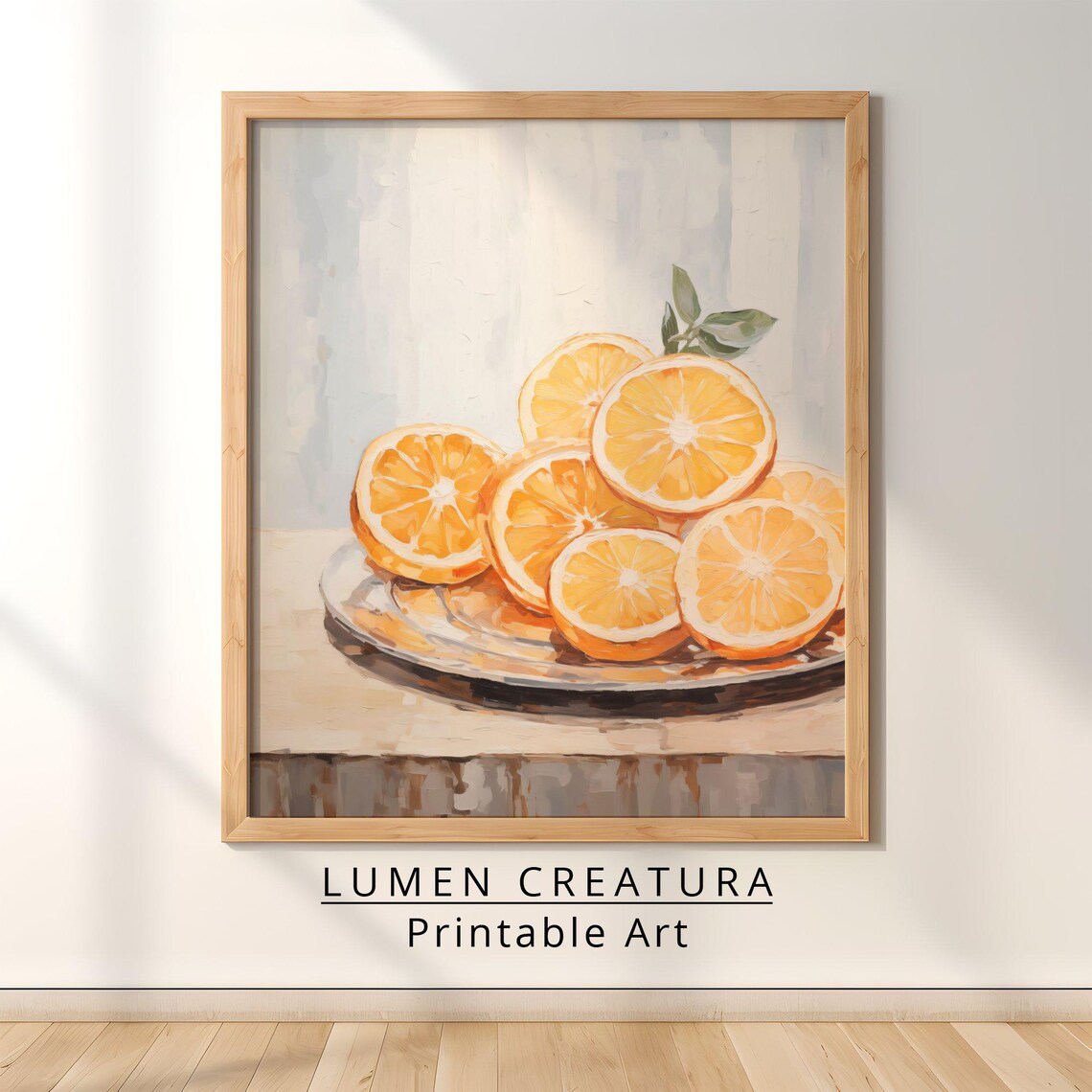 Orange Slices Farmhouse Vintage Art Print