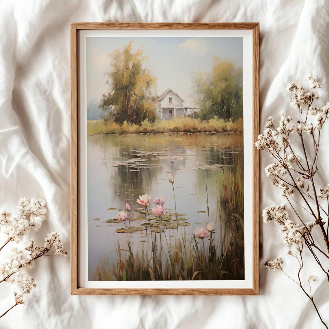 Spring Landscape, Cottagecore Farmhouse Art Print - Image 4