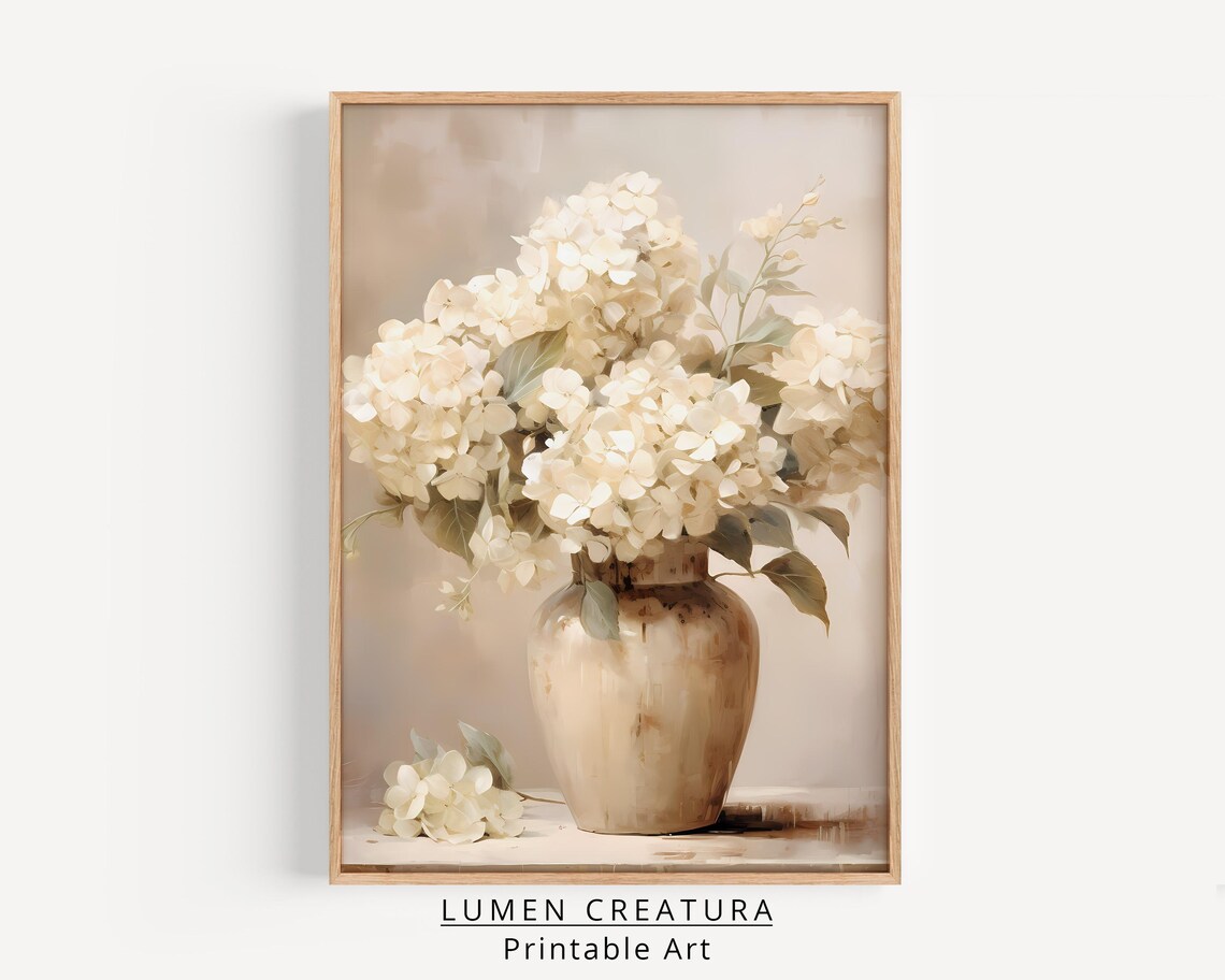 Vintage Botanical Flower Vase Blossom Art Print - Image 4