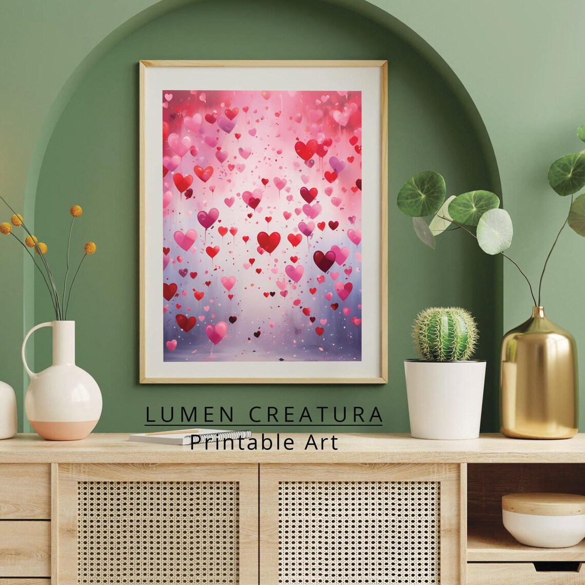 Valentines Day Heart Art Print, Romantic Gift For Her - Image 3