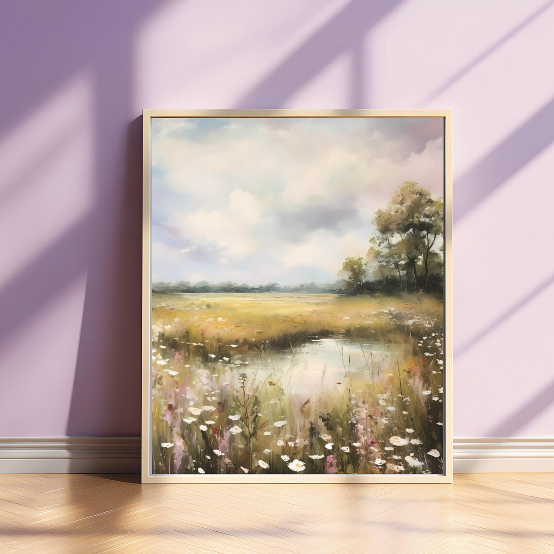 Wildflowers Art Print, Vintage French Countryside - Image 2