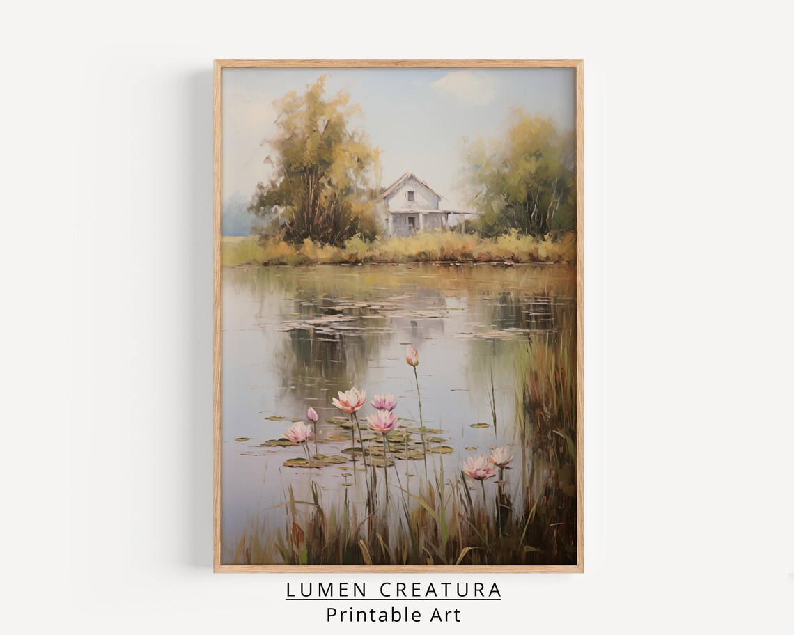 Spring Landscape, Cottagecore Farmhouse Art Print - Image 3