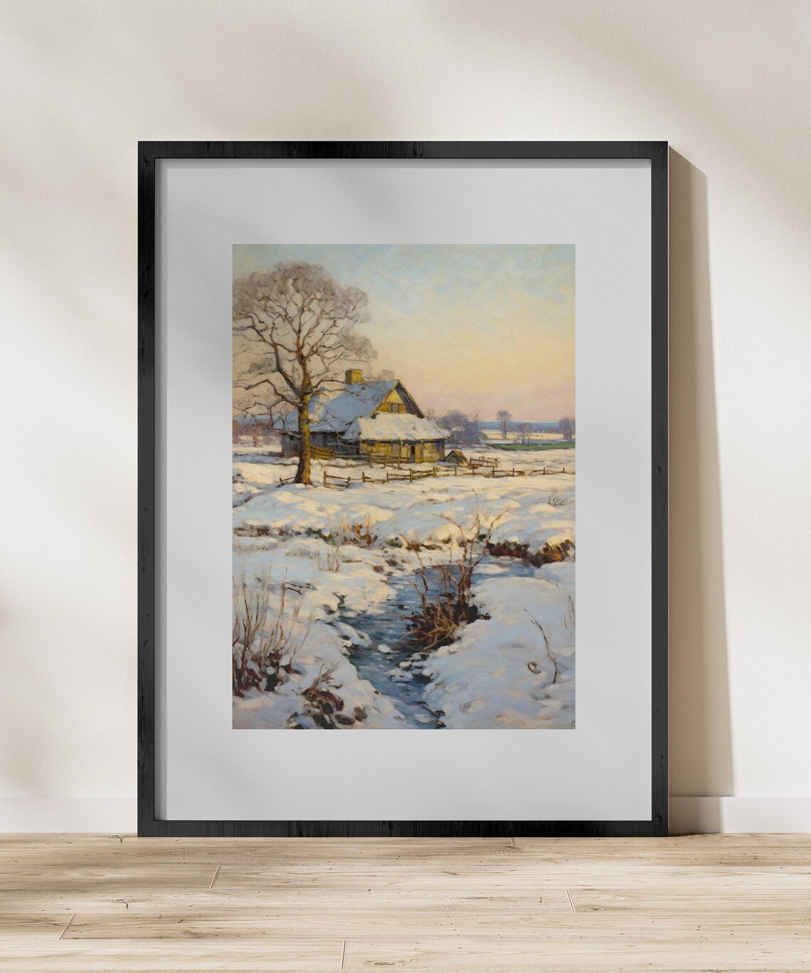 Winter Snow Decor, Vintage French Countryside - Image 2