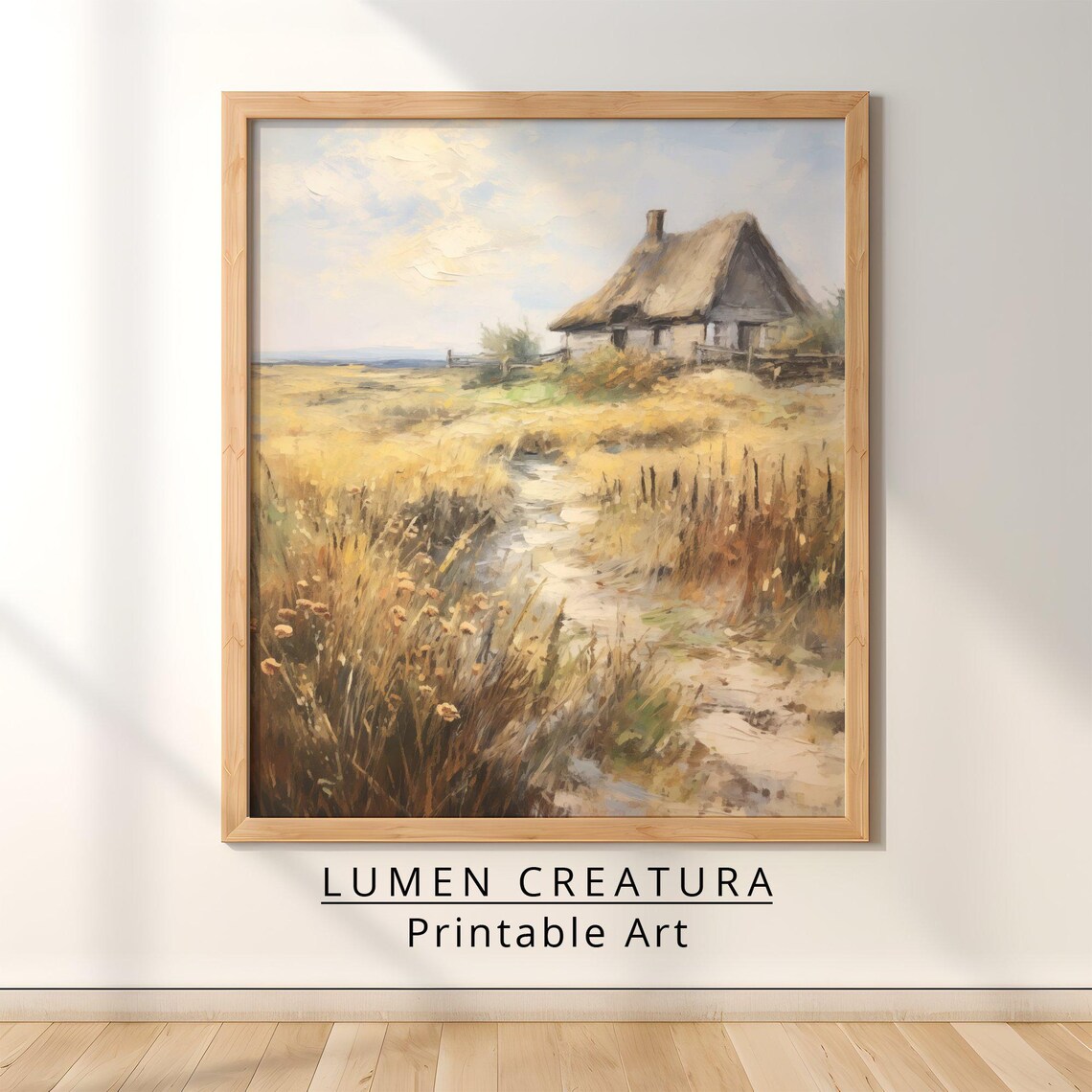 Rustic Farmhouse Vintage Art Print, French Countryside