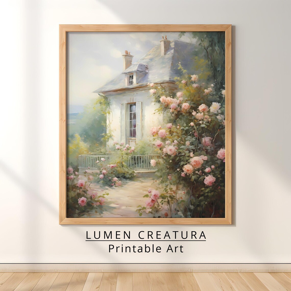 Old House Farmhouse Print, Vintage French Countryside