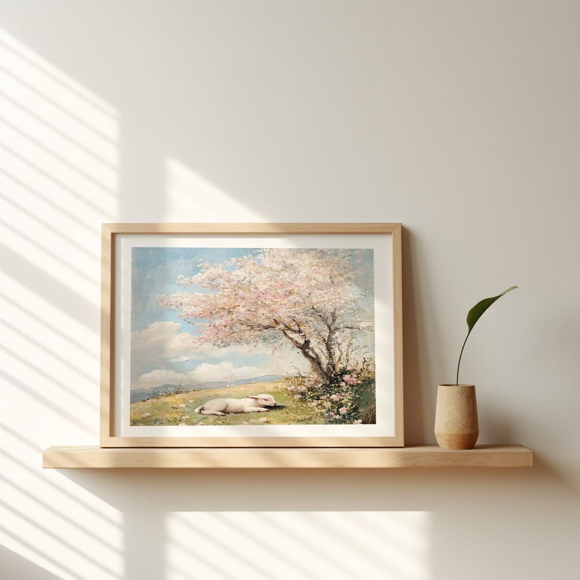 Cute Easter Painting, Neutral Spring Farmhouse - Image 2