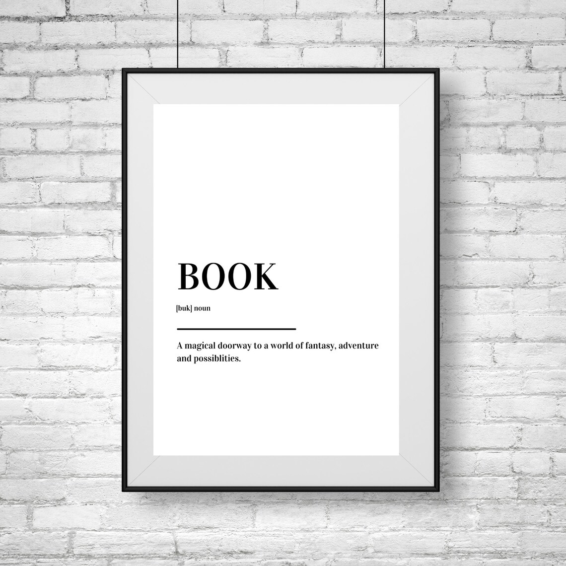 Book Definition Dictionary Poster Gift For Readers Who Love Fantasy Worlds - Image 2