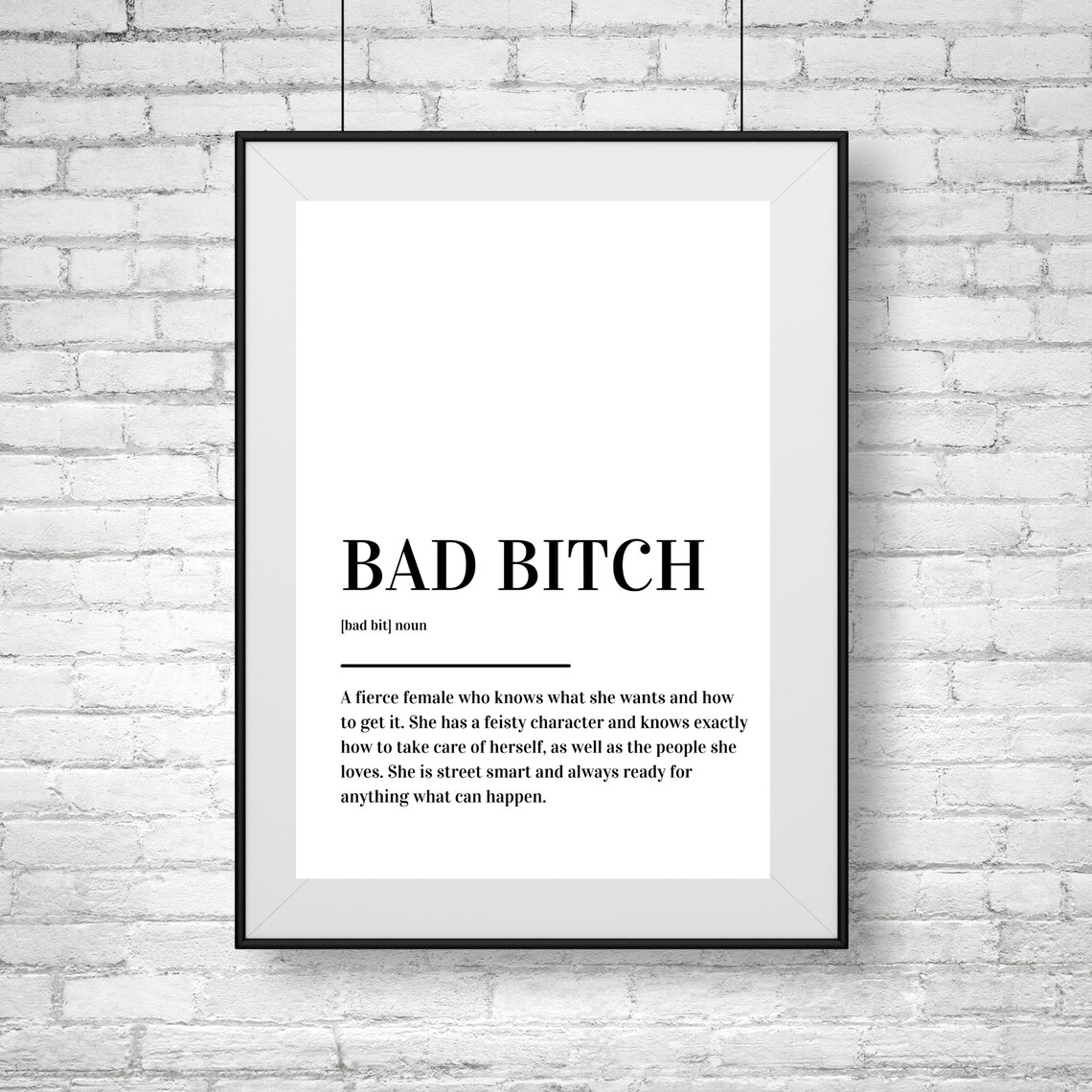 Bad Bitch Fierce Woman Dictionary Definition Cheeky Empowerment Poster - Image 2