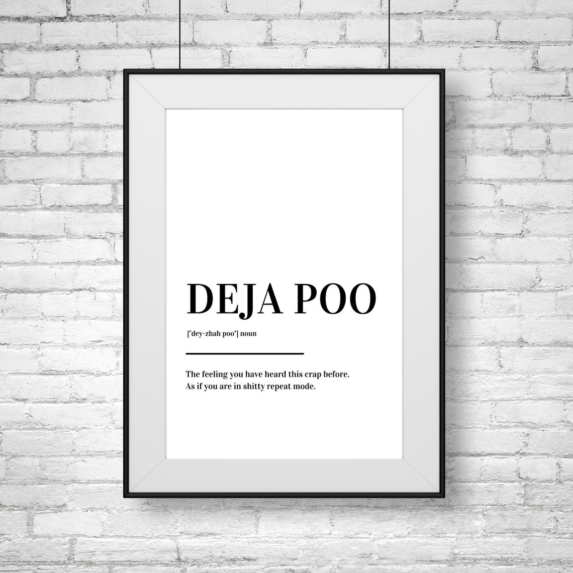 Deja Poo Funny Definition Dictionary Style Bathroom Humor Poster - Image 2