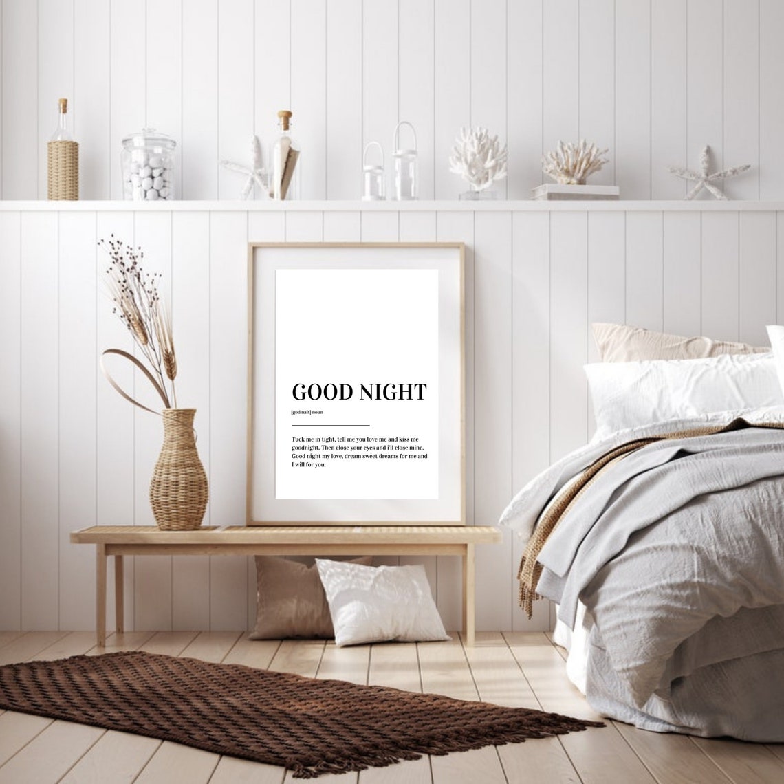 Good Night Sweet Dreams Definition Romantic Typography Poster - Image 5