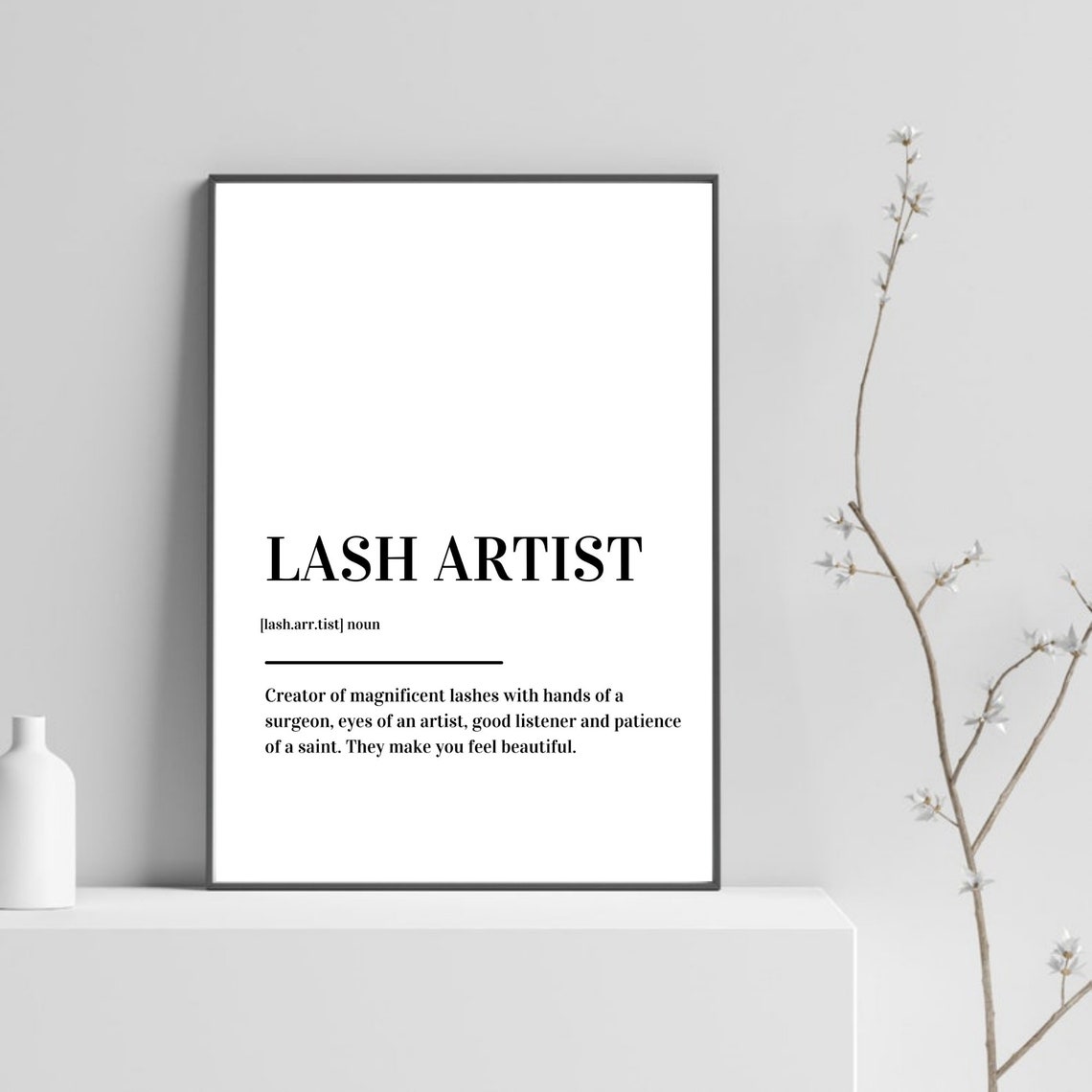 Lash Artist Definition Lash Tech Gift Dictionary Style Poster