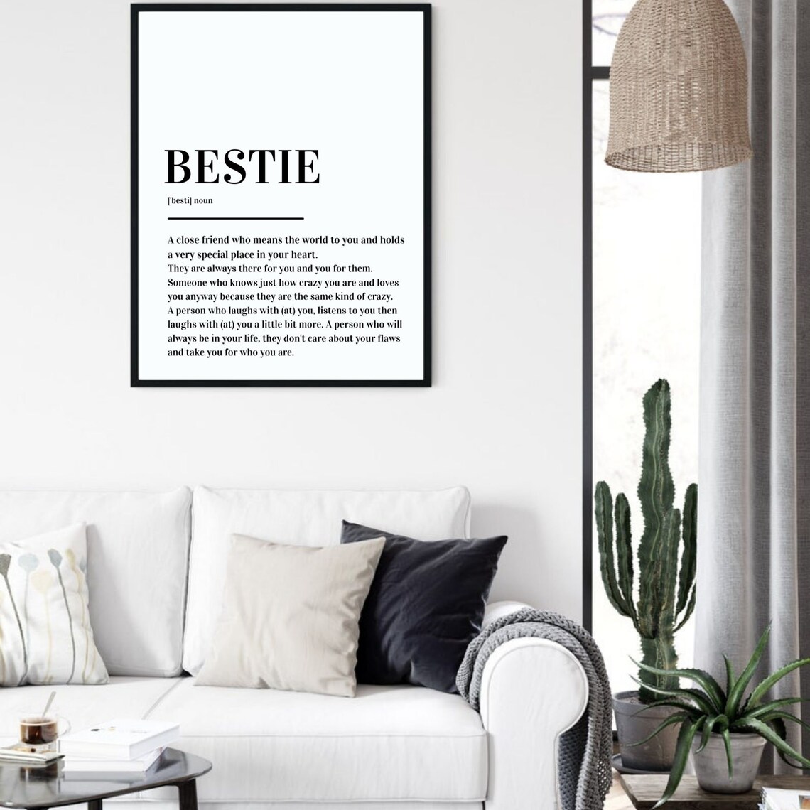 Bestie Definition Best Friendship Friend Quote Dictionary Poster - Image 6