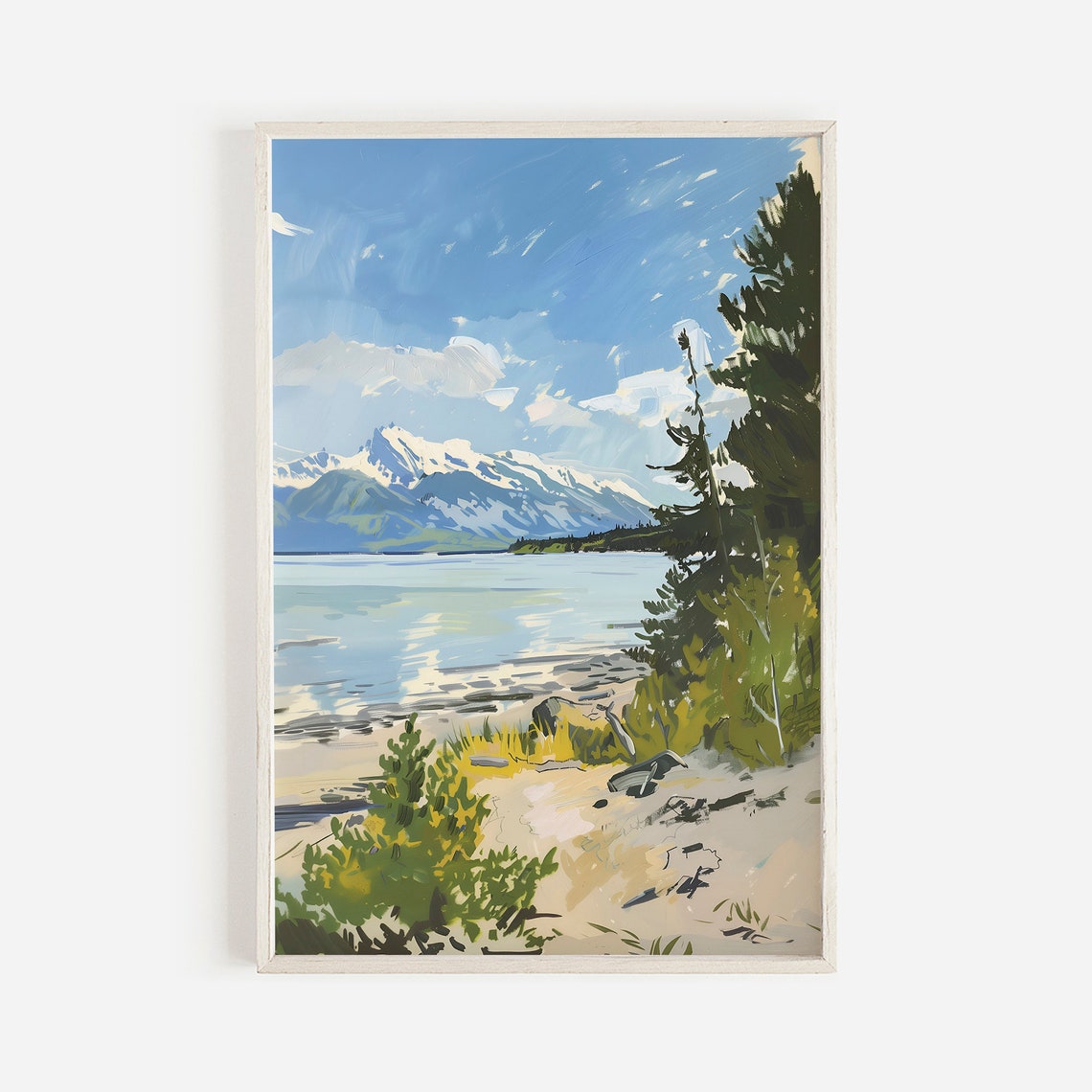 Lake Clark National Park Alaska Lakeside Beach Summer Poster