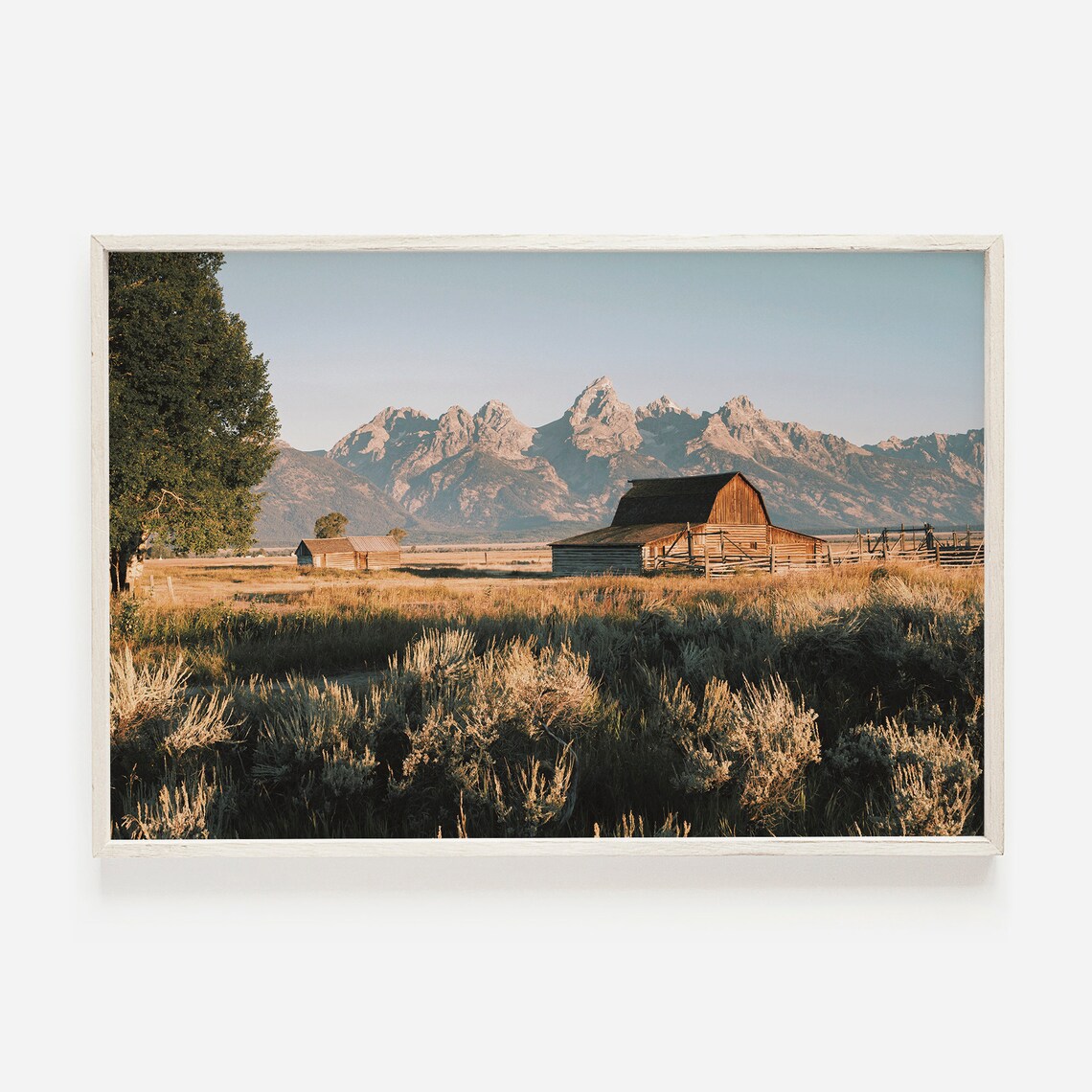 Mormon Row Grand Teton Wyoming Rustic Travel Poster