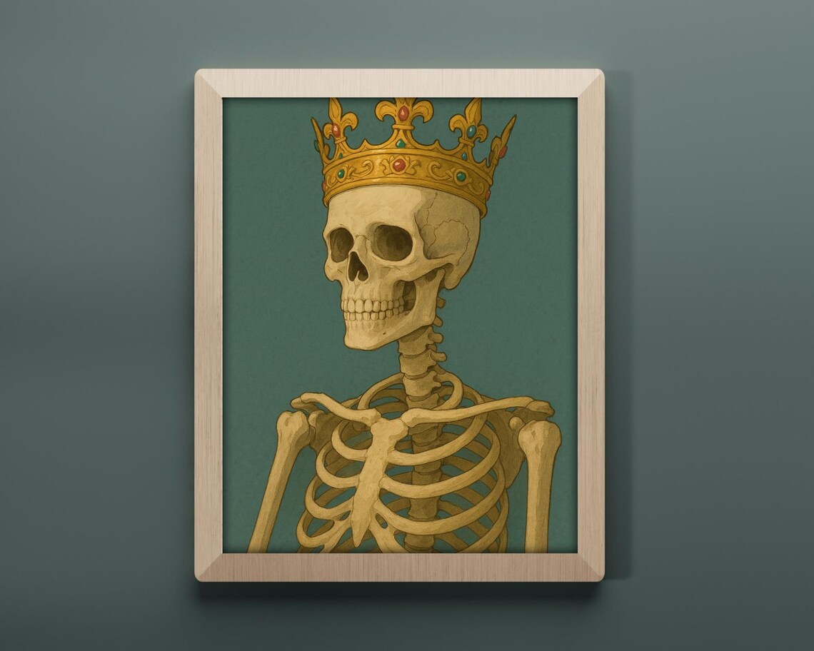 Skeleton King - Halloween Wall Art Print - Image 3