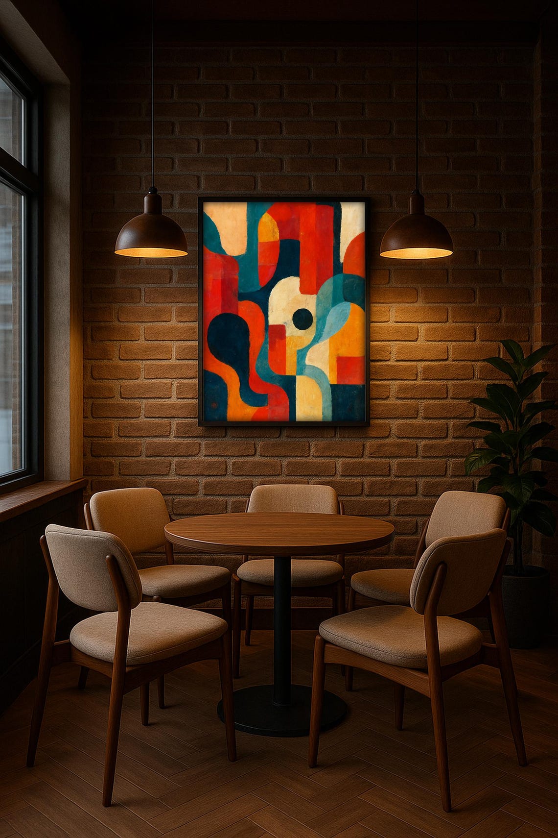 Bold Abstract Shapes, Colorful Geometric Art Print - Image 2