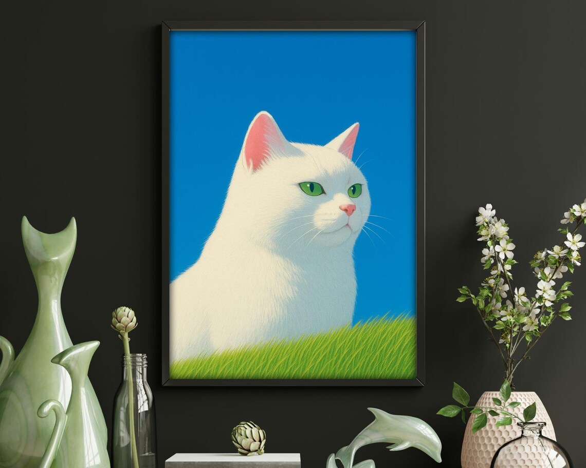 Minimalist Cat - Simple Line Art