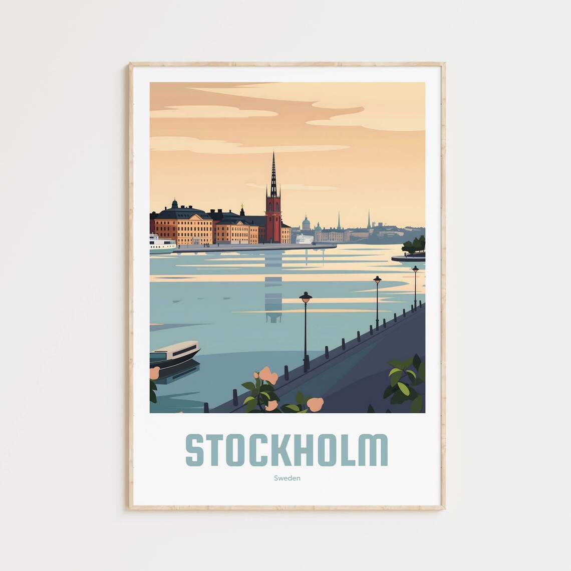 Stockholm Vintage Travel Poster, Travel Poster