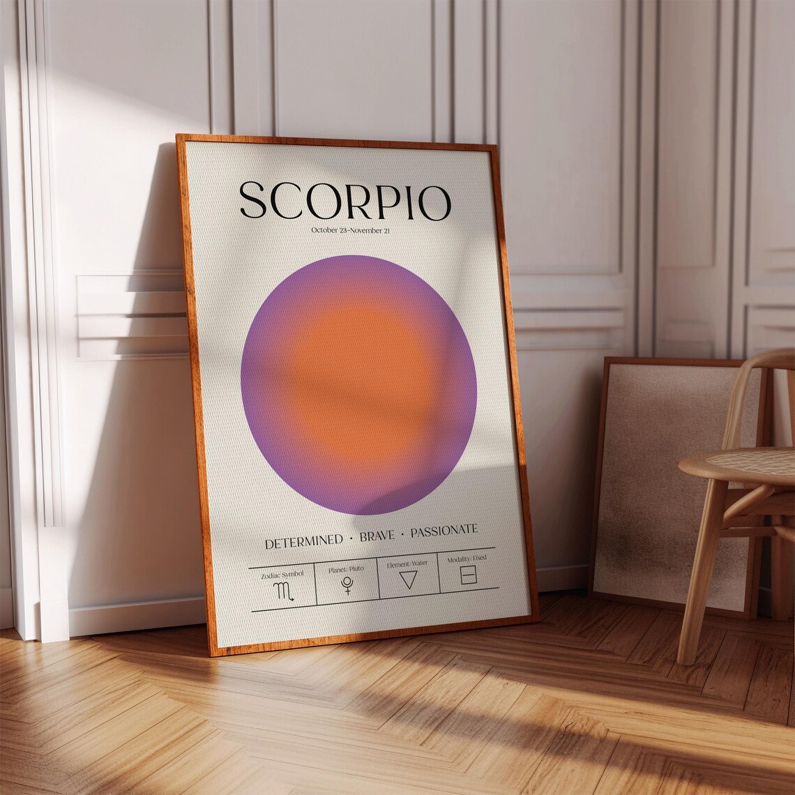 Scorpio Astrology Poster, Zodiac Wall Art Print