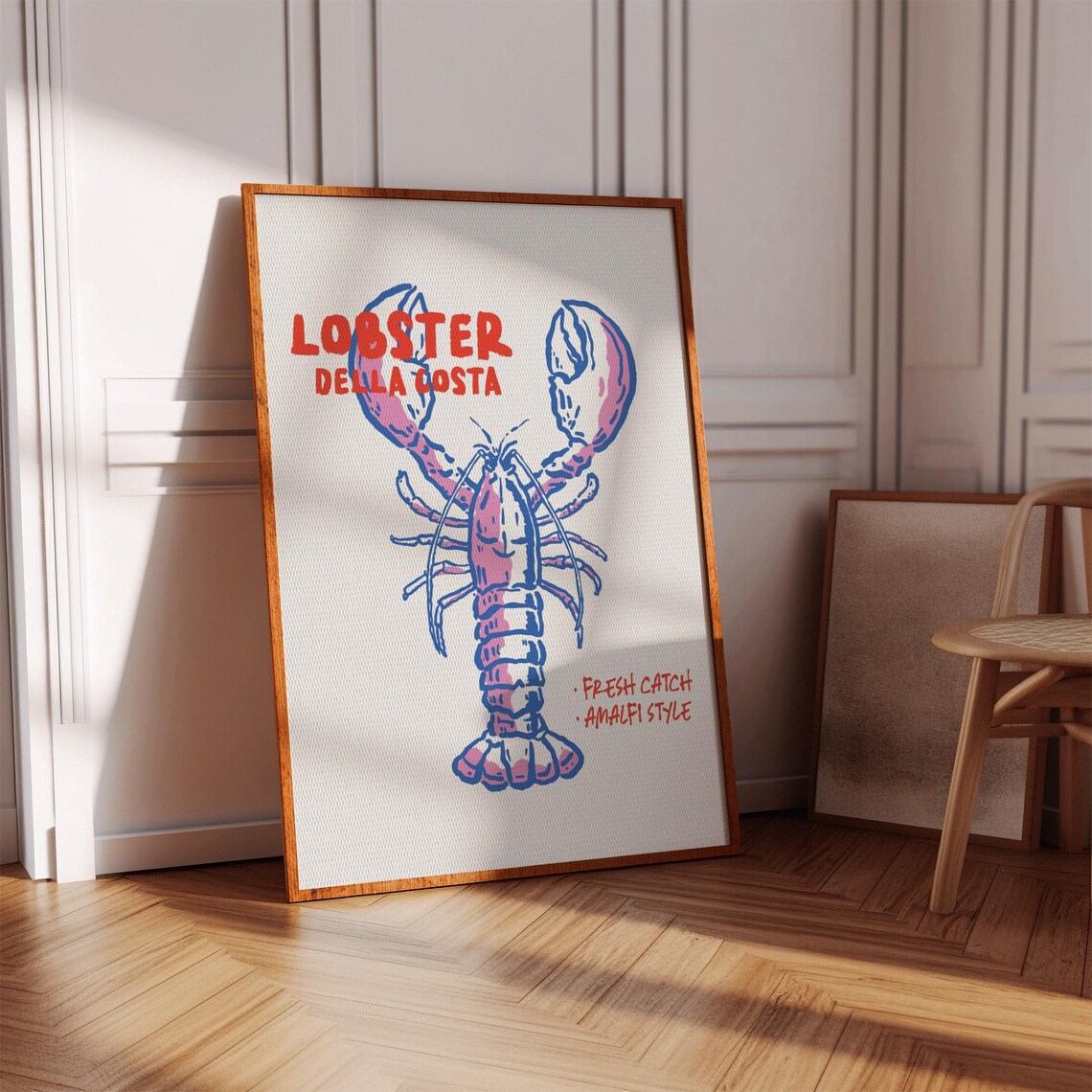 Lobster Della Costa Amalfi Style Fresh Catch Kitchen Seafood Wall Poster