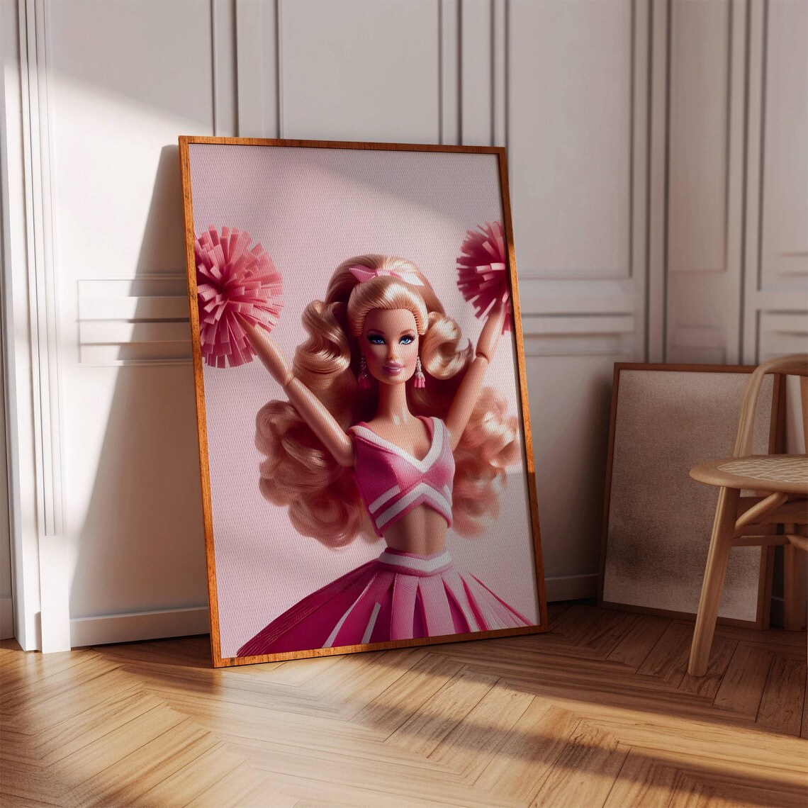 Cheerleader Art Print, Girly Room Decor