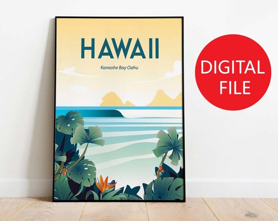 Hawaii Poster Travel Poster Hawaiitravel Posterhawaii Travel Poster France Size 16x20 Inches