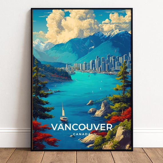 Vancouver Poster Canada Travel Print