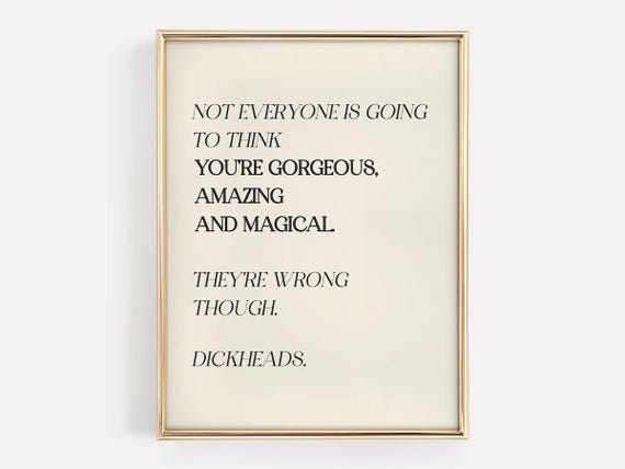 Youre Gorgeous Amazing And Magical Quote Self Love Motivational Wall Art Modern Funny Women Decor Empowering Gift For Daughter