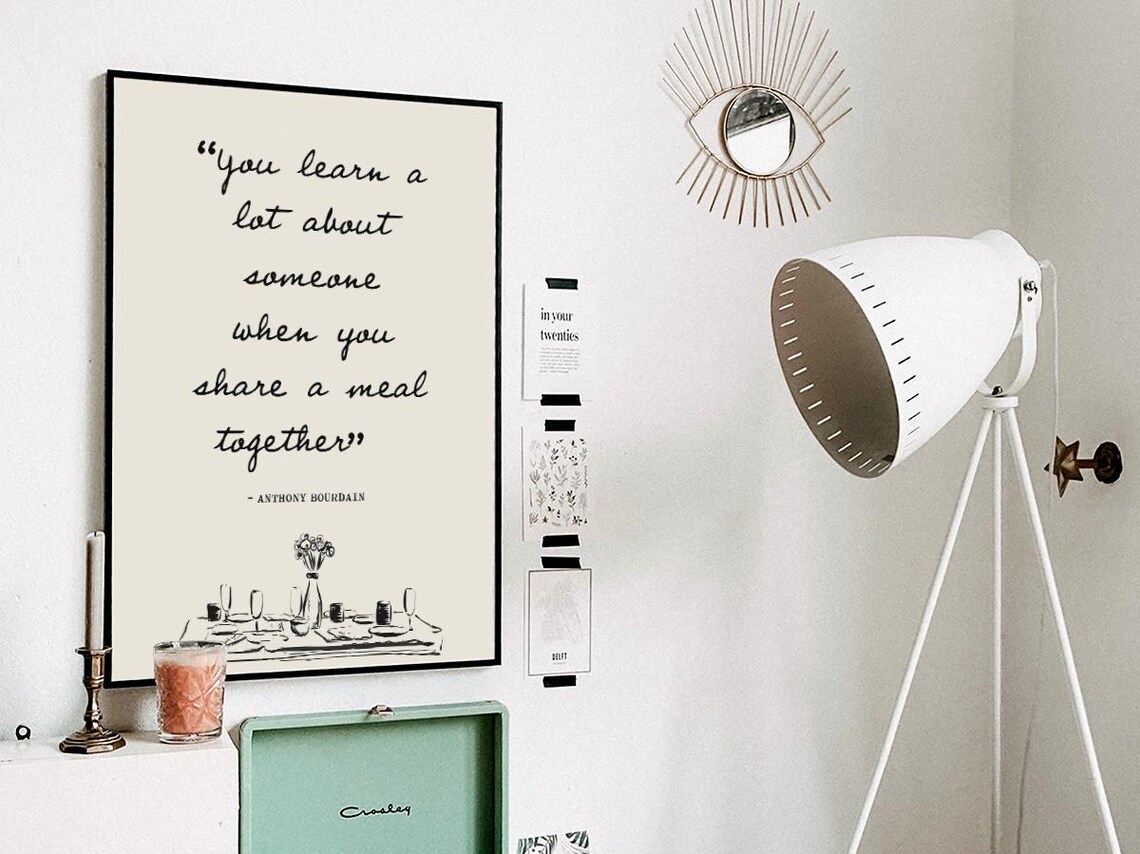 Anthony Bourdain Quote, Kitchen Dining Room Decor - Image 3