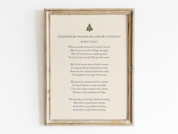 Stopping By Woods On A Snowy Evening, Robert Frost Poetry