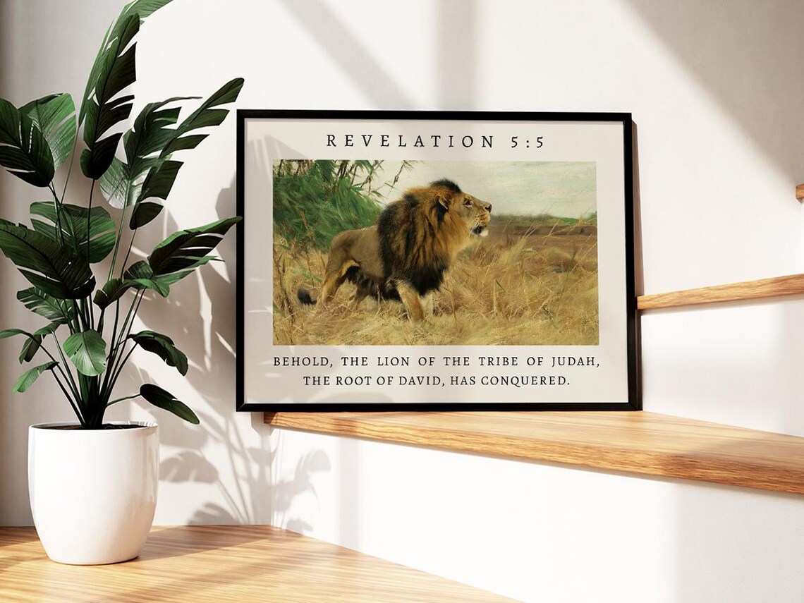 Lion Of The Tribe Of Judah, Bible Verse Decor - Image 2