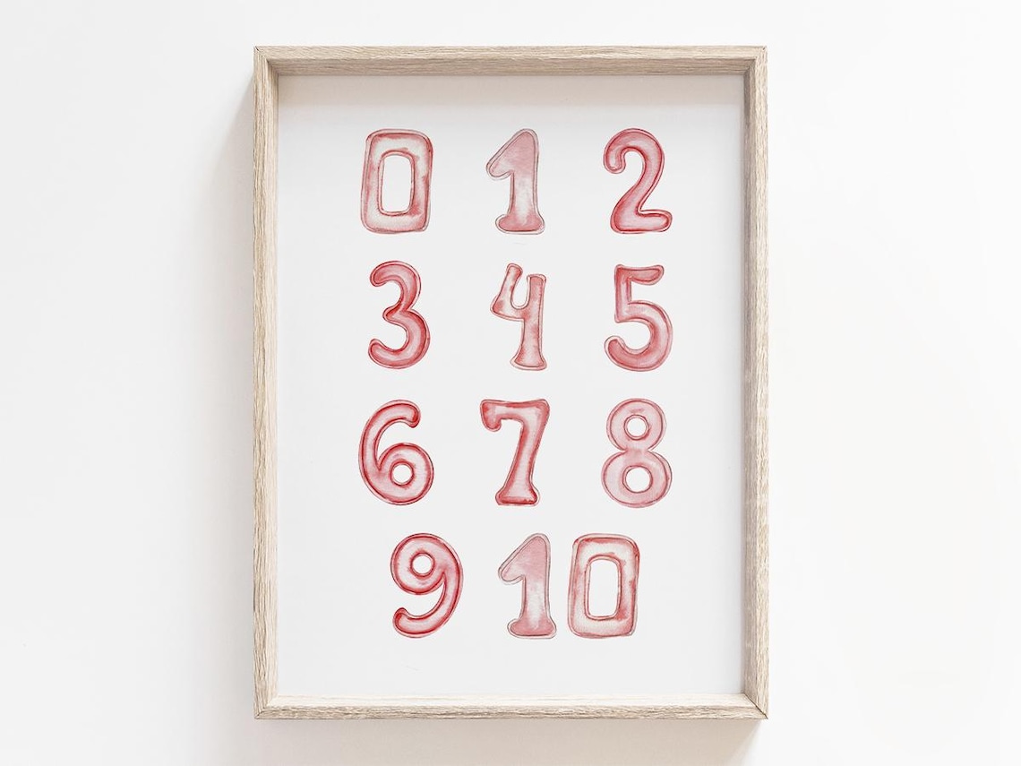 Numbers 1 To 10 Educational Nursery Classroom Gift