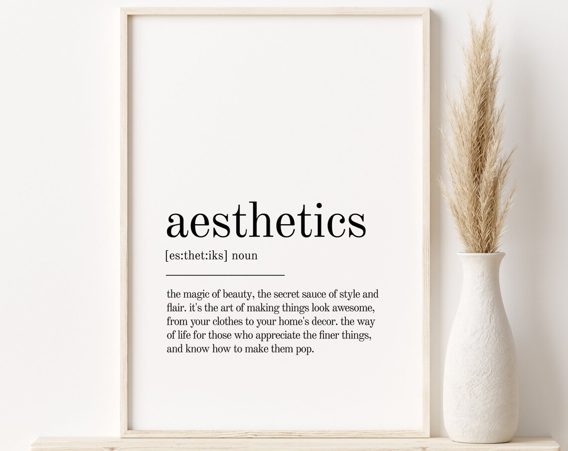 Aesthetics Definition Personalized Gift Art Print - Image 5