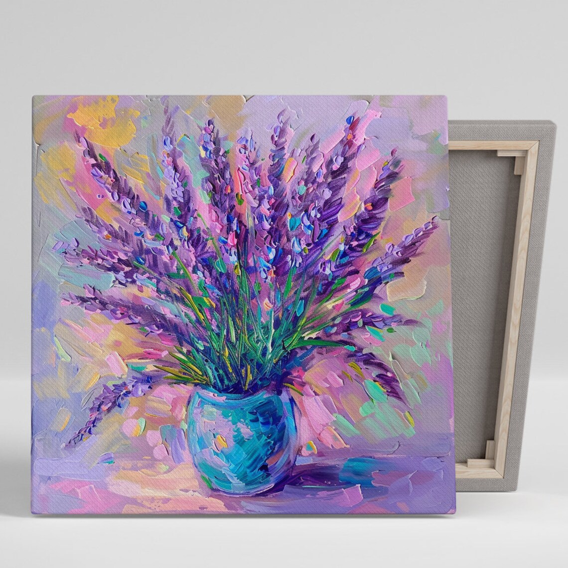 Lavender Floral Contemporary Decor Poster Print