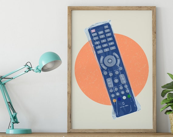 Indian Desi Wall Art Print, Remote