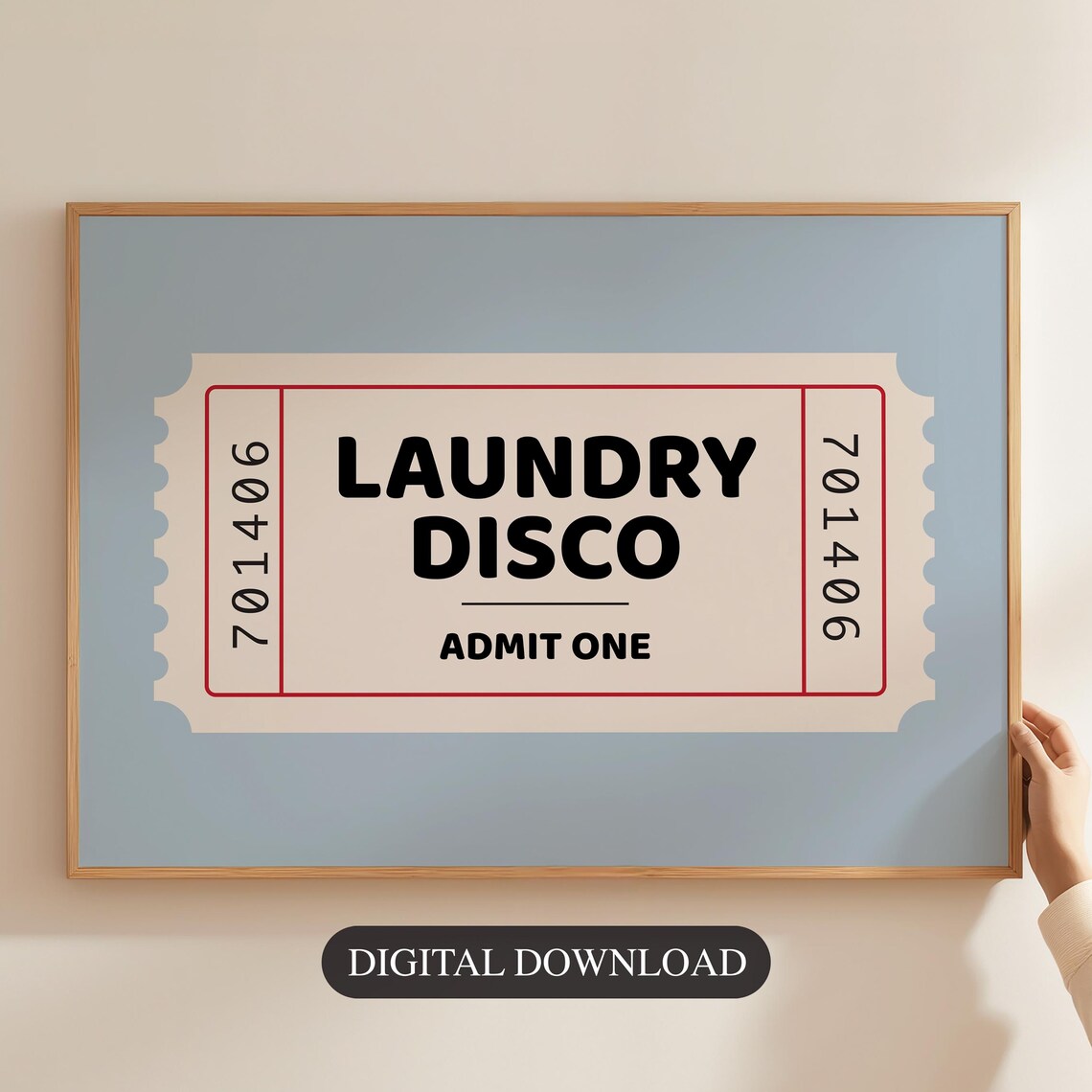 Trendy Laundry Room Funny Disco Ticket Poster