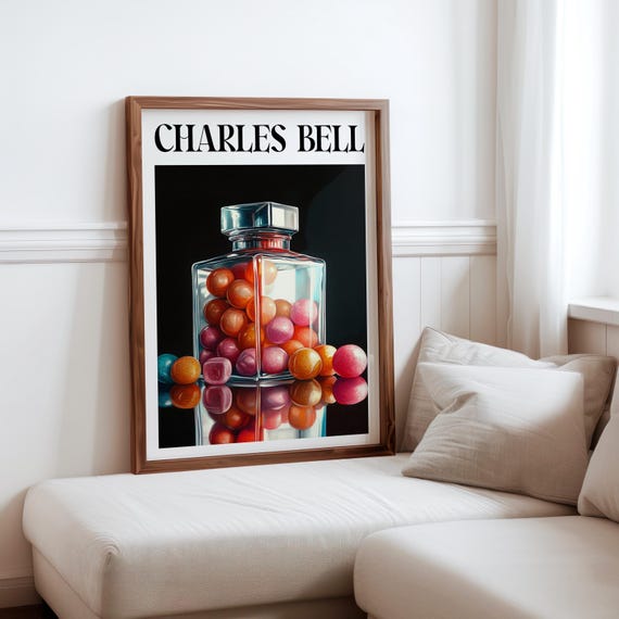 Charles Bell Inspired Photorealism Poster Vintage Gumball Print Colourful Retro Sweetshop Hyper Realistic Candy Machine 1980s
