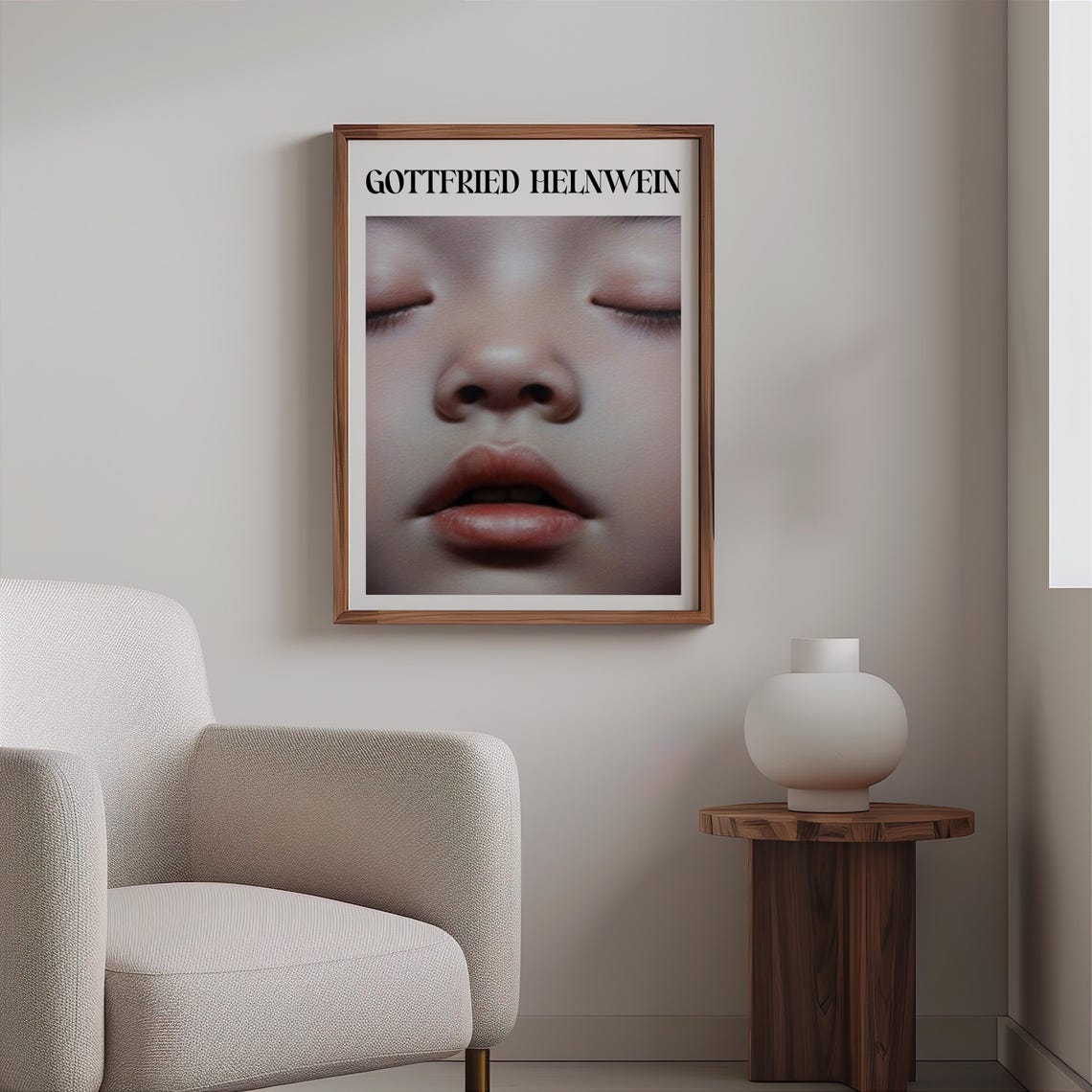 Gottfried Helnwein Inspired Sleeping Child Close-Up Portrait Art Print - Image 2